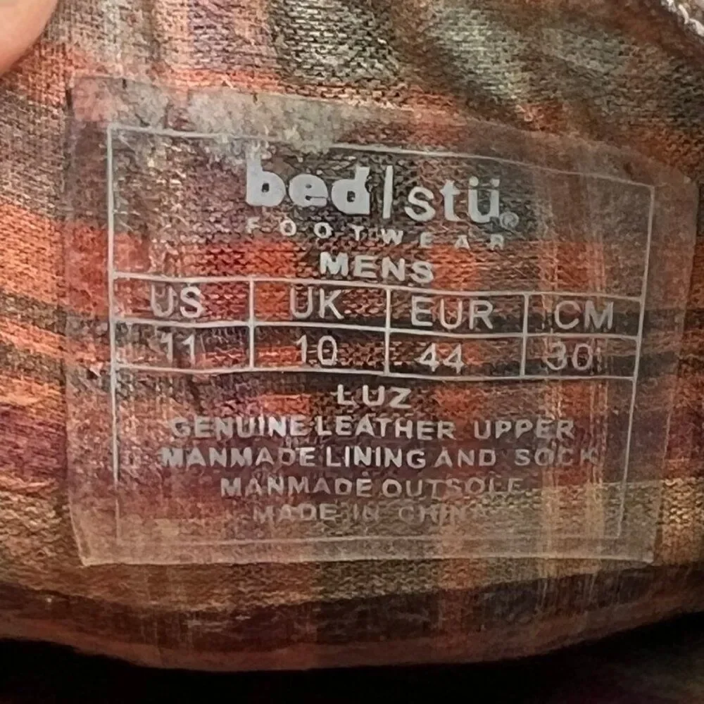 Bed Stu Men's Size 11‎ Luz Rustic Brown Leather Oxfords